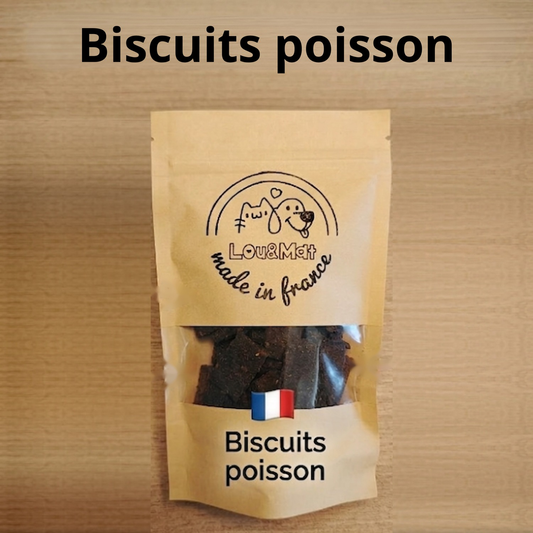 Sachet de biscuits pour chien au poisson Lou&Mat