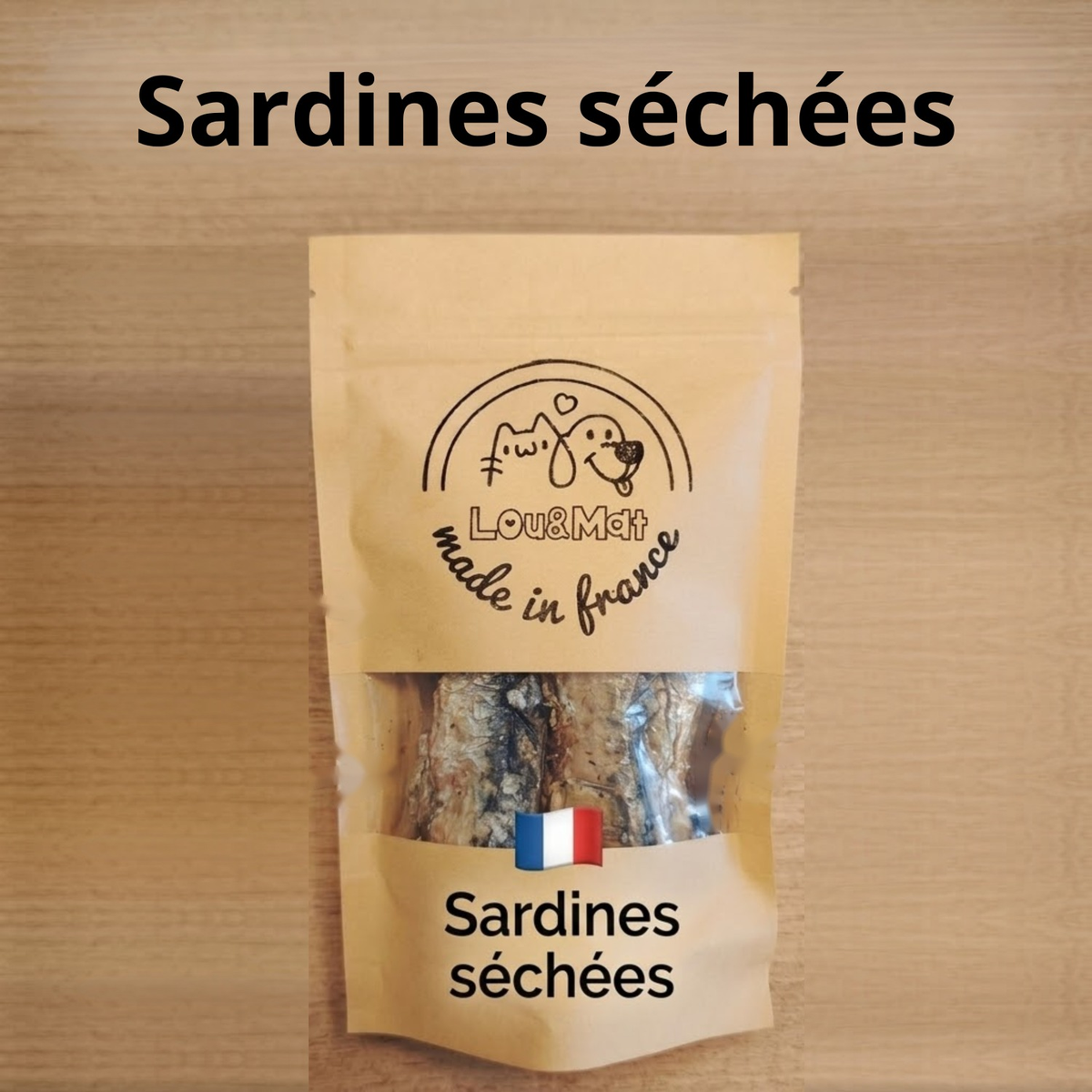 Sachet de sardines séchées Lou&Mat pour chiens et chats